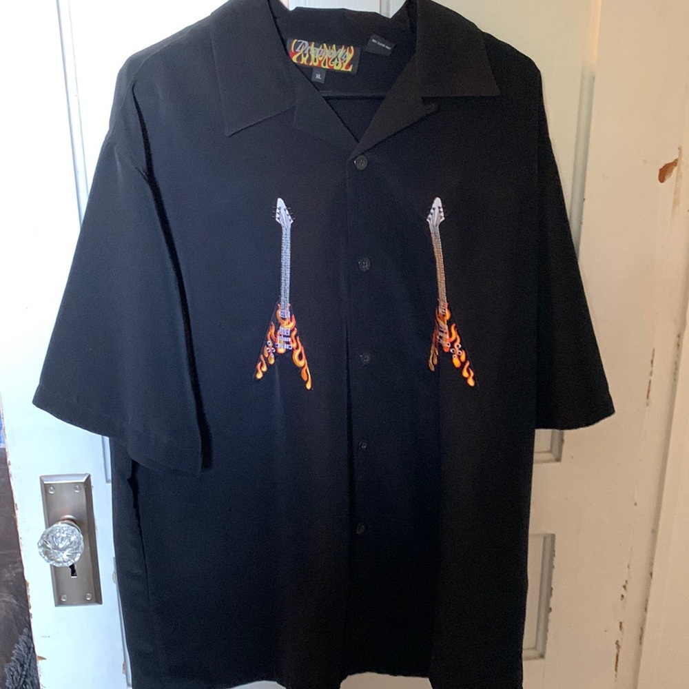 Men’s button down shirt.